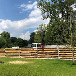 Holzblockmauer