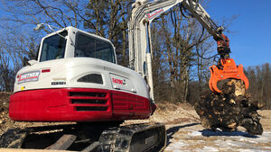 Bagger mit Spaltzange