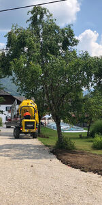 Raddumper bei Stra&szlig;enbau