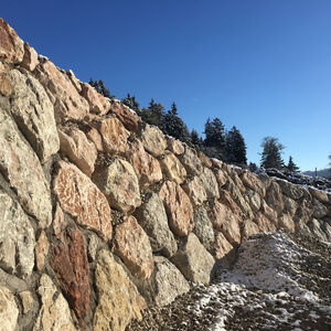 Kalksteinschlichtung Nahaufnahme