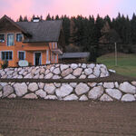 Kalksteinschlichtung Zweistufig