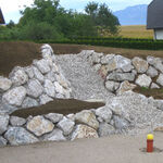 Kalksteinschlichtung im Bau