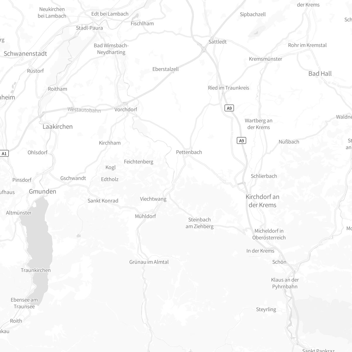 Landkarte Umgebung Pettenbach