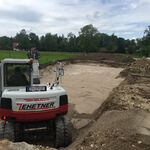 Mobilbagger Hinteransicht