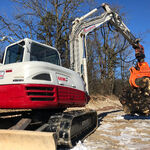 Bagger mit Spaltzange